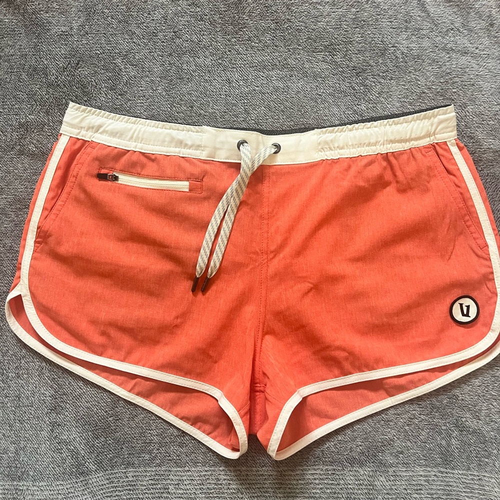 Vuori Coral Athletic Shorts with White Accents
